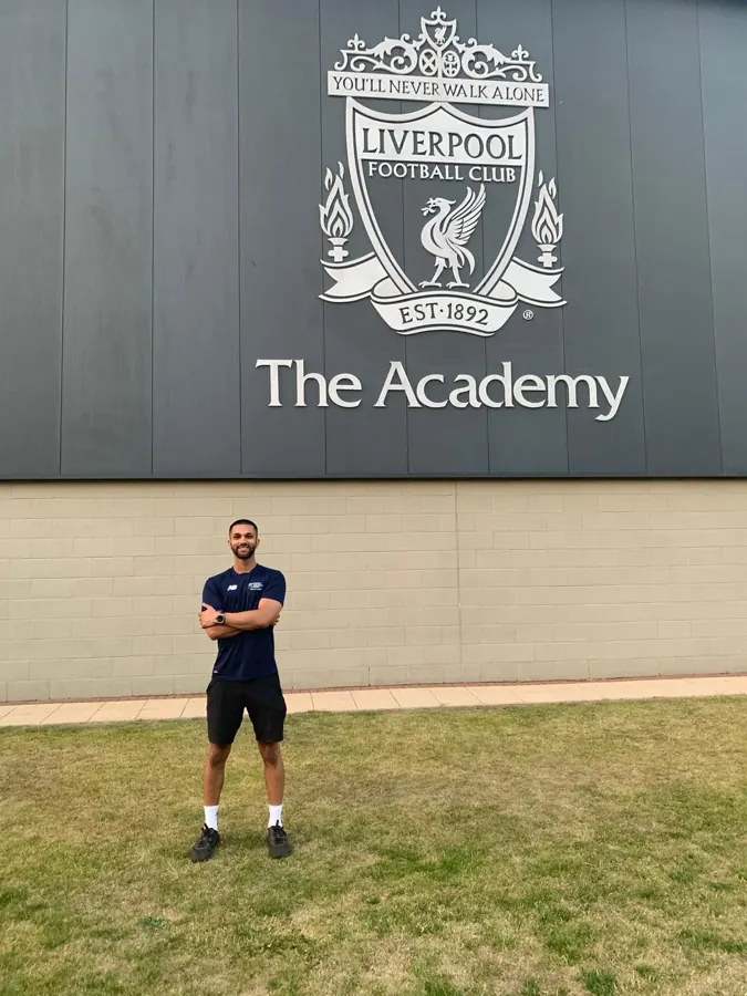 Farhan at Liverpool FC's academy